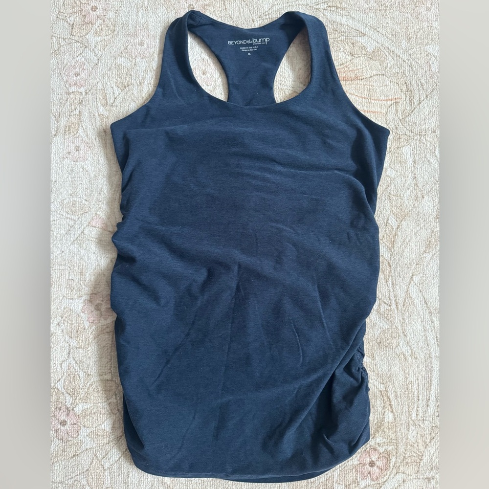 Beyond the Bump Navy Tank w Built in Shelf Bra